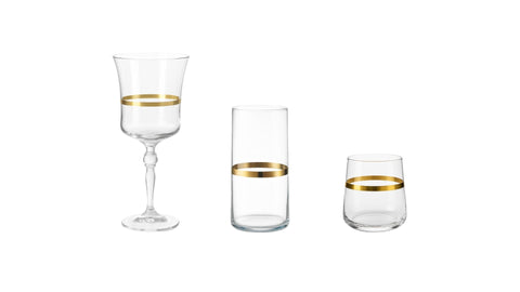 Corda Gold 18-Piece Glassware Set — product view