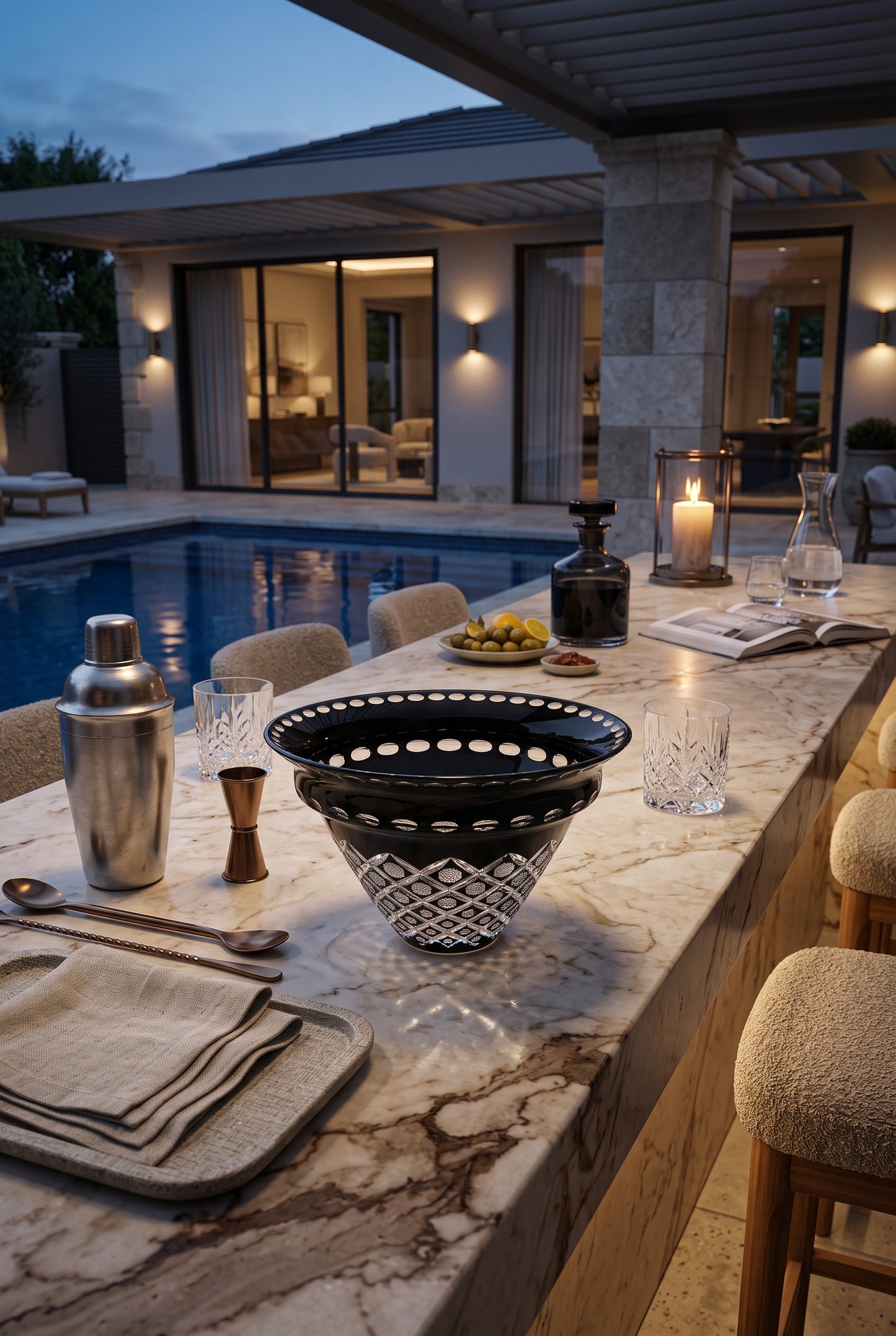 {{ vendor }} Noctura Crest Bowl — handcrafted luxury glassware