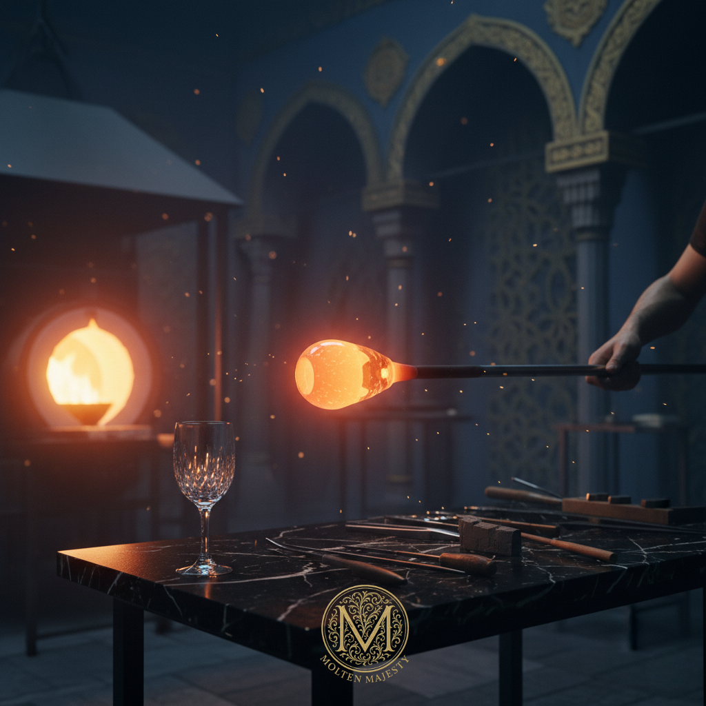 Molten Majesty glass artisans working in the Istanbul atelier