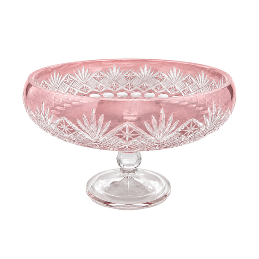 {{ vendor }} Coronet Pedestal Bowl (Orchid Rosé) — handcrafted luxury glassware
