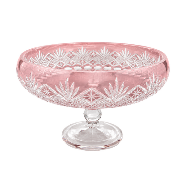 {{ vendor }} Coronet Pedestal Bowl (Orchid Rosé) — handcrafted luxury glassware
