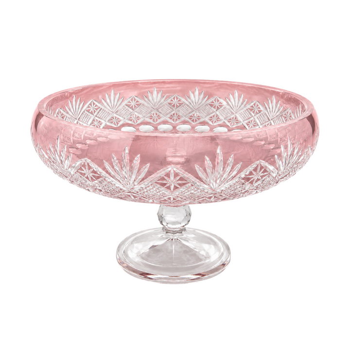 {{ vendor }} Coronet Pedestal Bowl (Orchid Rosé) — handcrafted luxury glassware