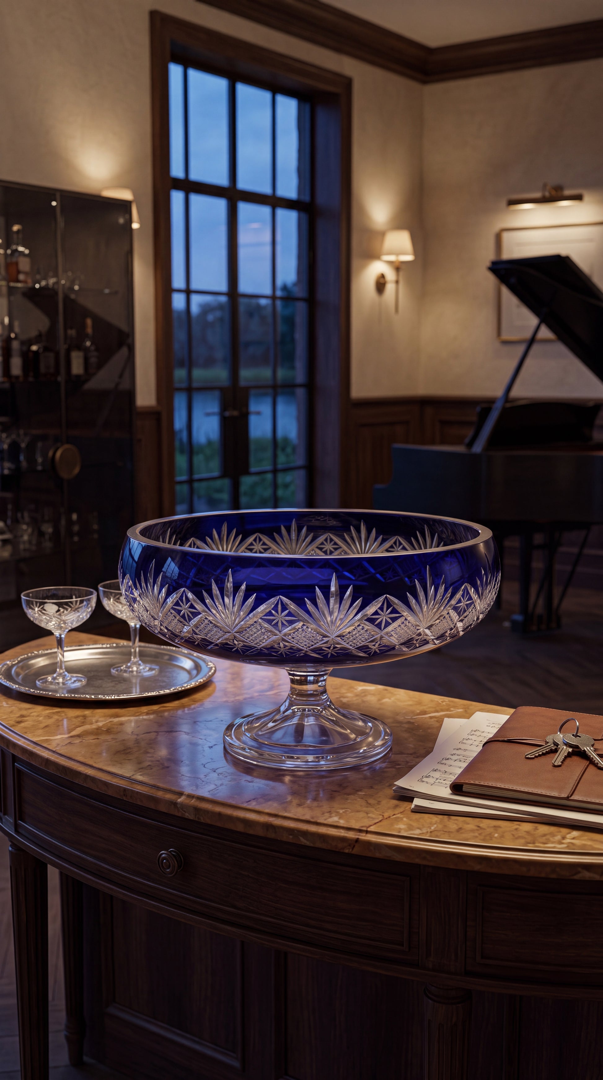 Coronet Pedestal Bowl (Midnight Sapphire) — view 5