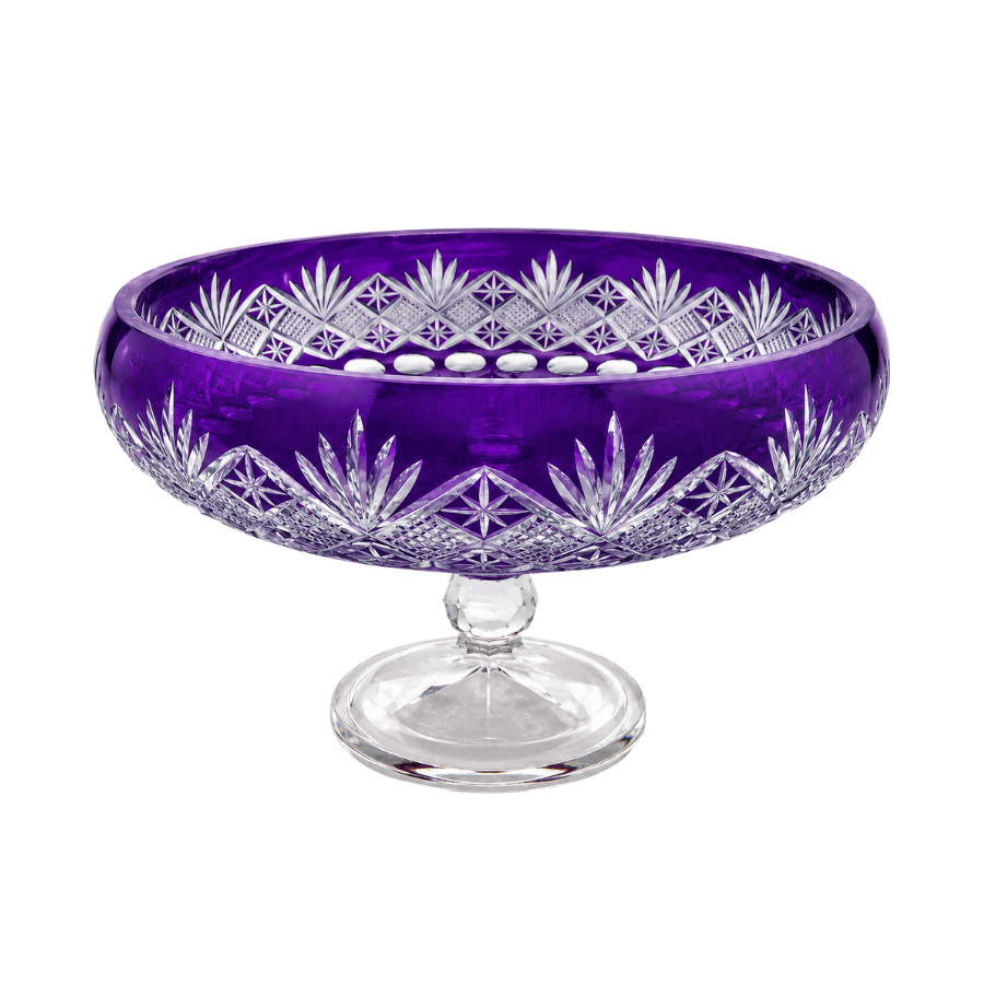 {{ vendor }} Coronet Pedestal Bowl (Regal Violet) — handcrafted luxury glassware
