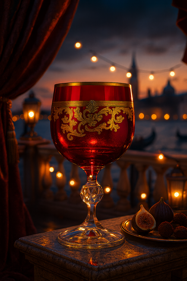 {{ vendor }} Roccaré Cordial Goblet Set – 6 Colors — handcrafted luxury glassware