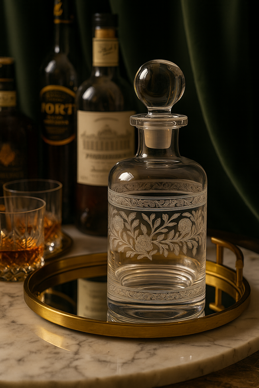 Filigrae Decanter in an interior setting