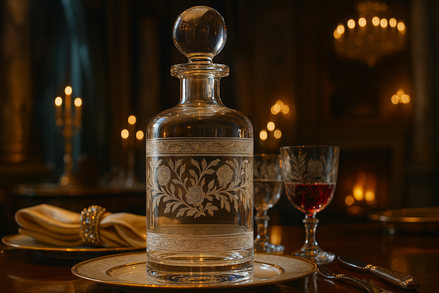 {{ vendor }} Filigrae Decanter — handcrafted luxury glassware