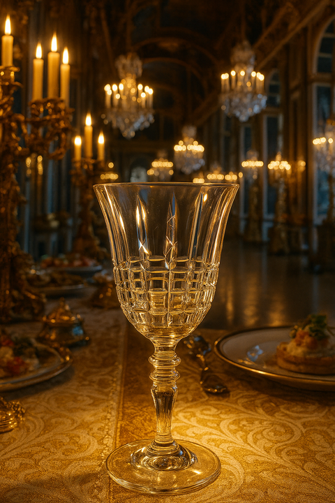 Granora Goblet standing on an ornate banquet table beneath chandeliers and candlelight