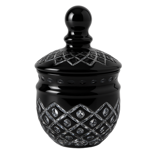 {{ vendor }} Noctura Obsidian Keepsake Jar — handcrafted luxury glassware