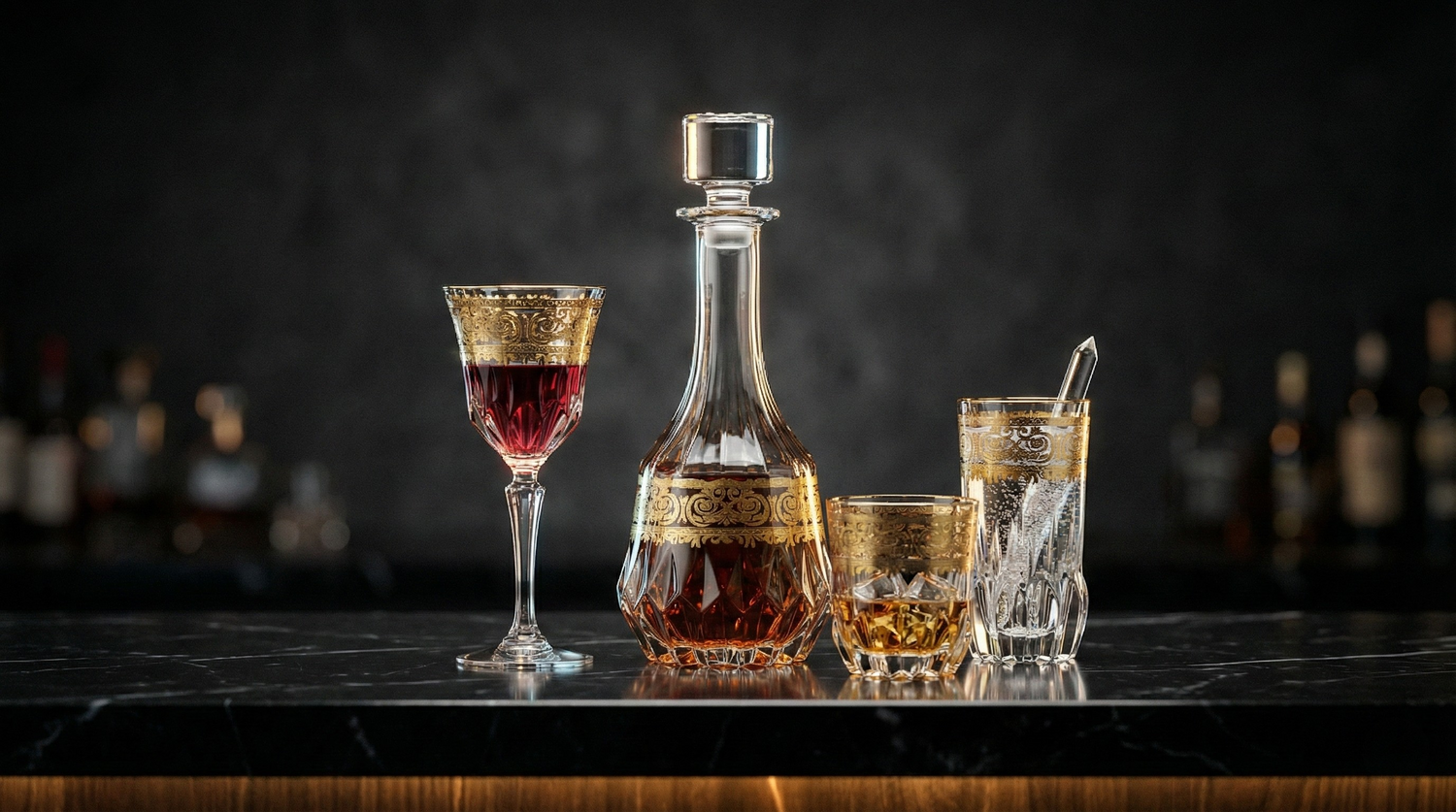 {{ vendor }} Majora 19-Piece Luxury Full Set — handcrafted luxury glassware