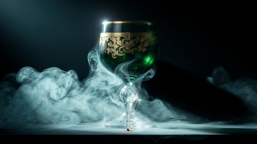 {{ vendor }} Roccaré Cordial Goblet (Sylvan Emerald) — handcrafted luxury glassware
