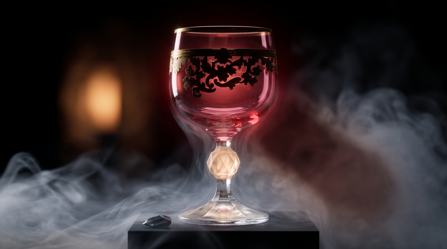 {{ vendor }} Roccaré Cordial Goblet (Orchid Rosé) — handcrafted luxury glassware