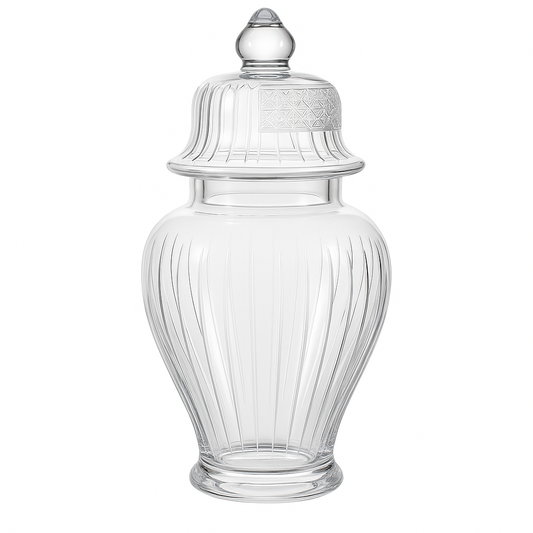 {{ vendor }} Solistra Lidded Vase — handcrafted luxury glassware