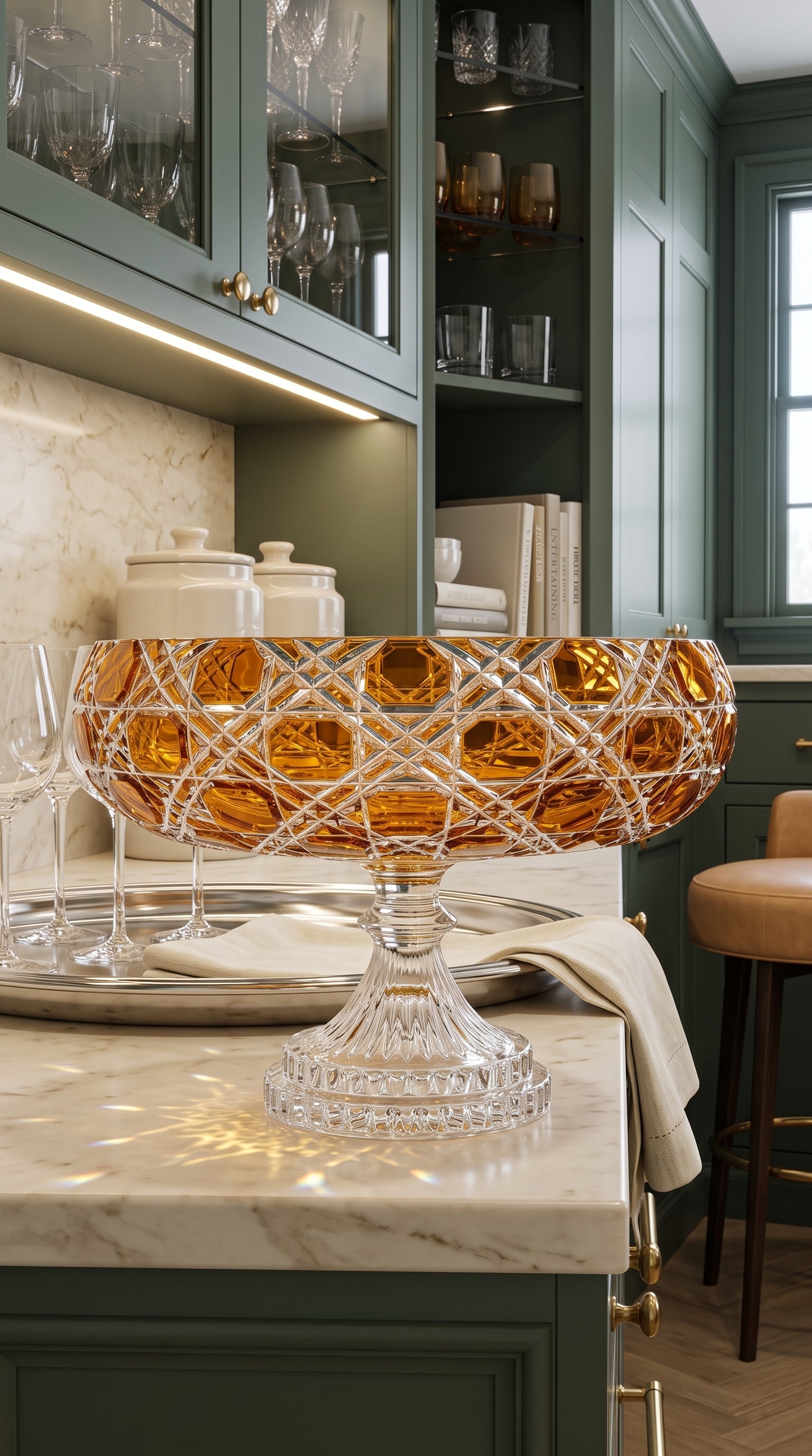 Verdura Pedestal Bowl (Sunlit Amber) — view 2