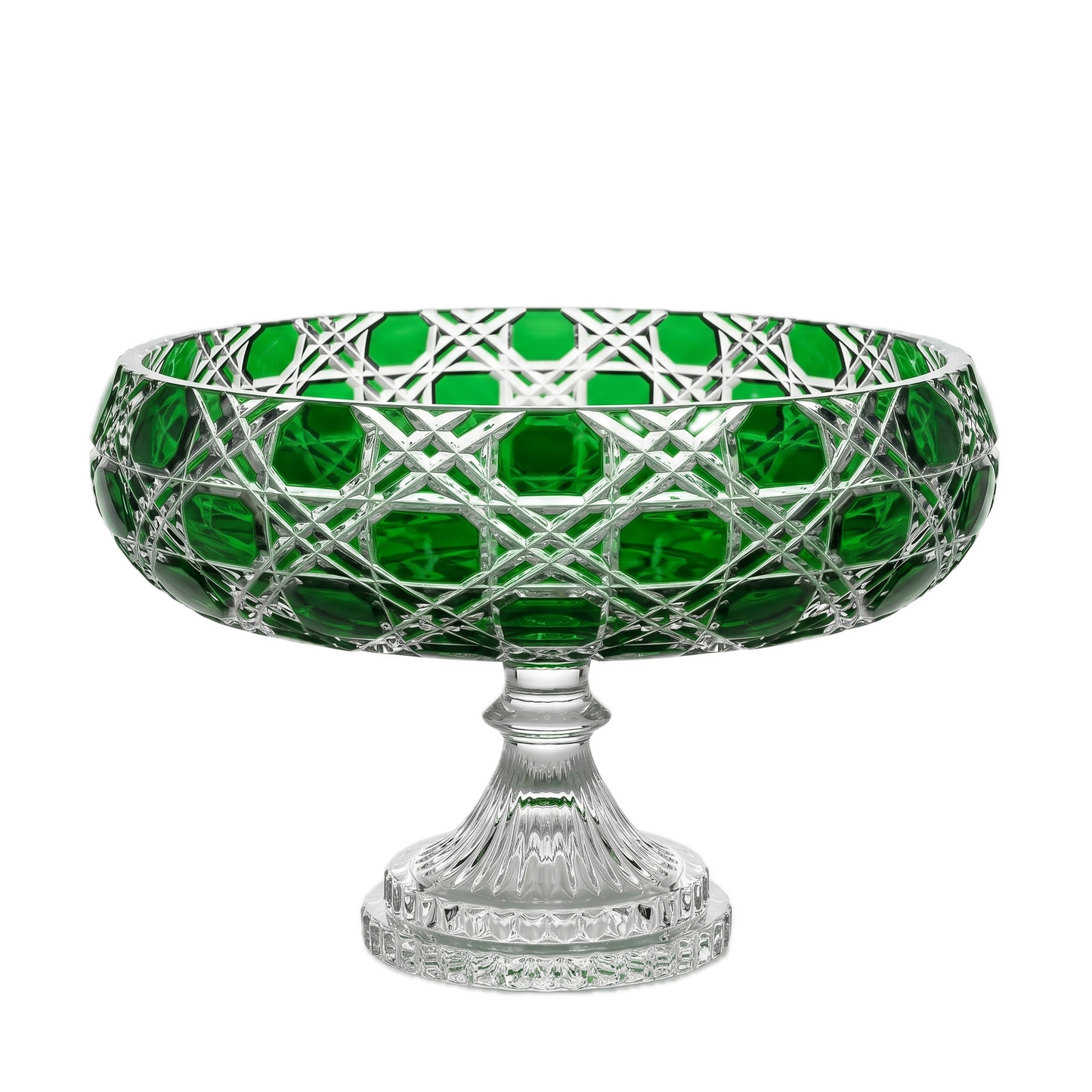 {{ vendor }} Verdura Pedestal Bowl (Sylvan Emerald) — handcrafted luxury glassware