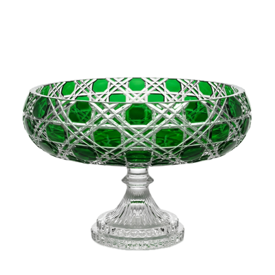{{ vendor }} Verdura Pedestal Bowl (Sylvan Emerald) — handcrafted luxury glassware