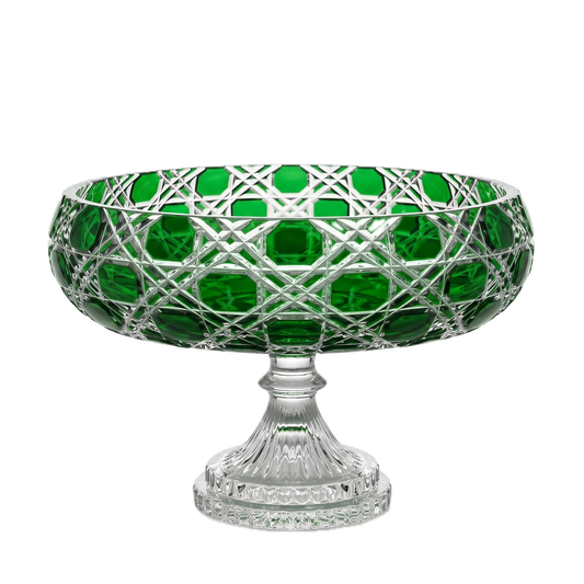 {{ vendor }} Verdura Pedestal Bowl (Sylvan Emerald) — handcrafted luxury glassware