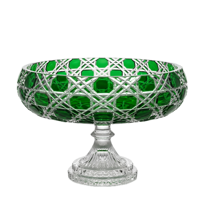 {{ vendor }} Verdura Pedestal Bowl (Sylvan Emerald) — handcrafted luxury glassware