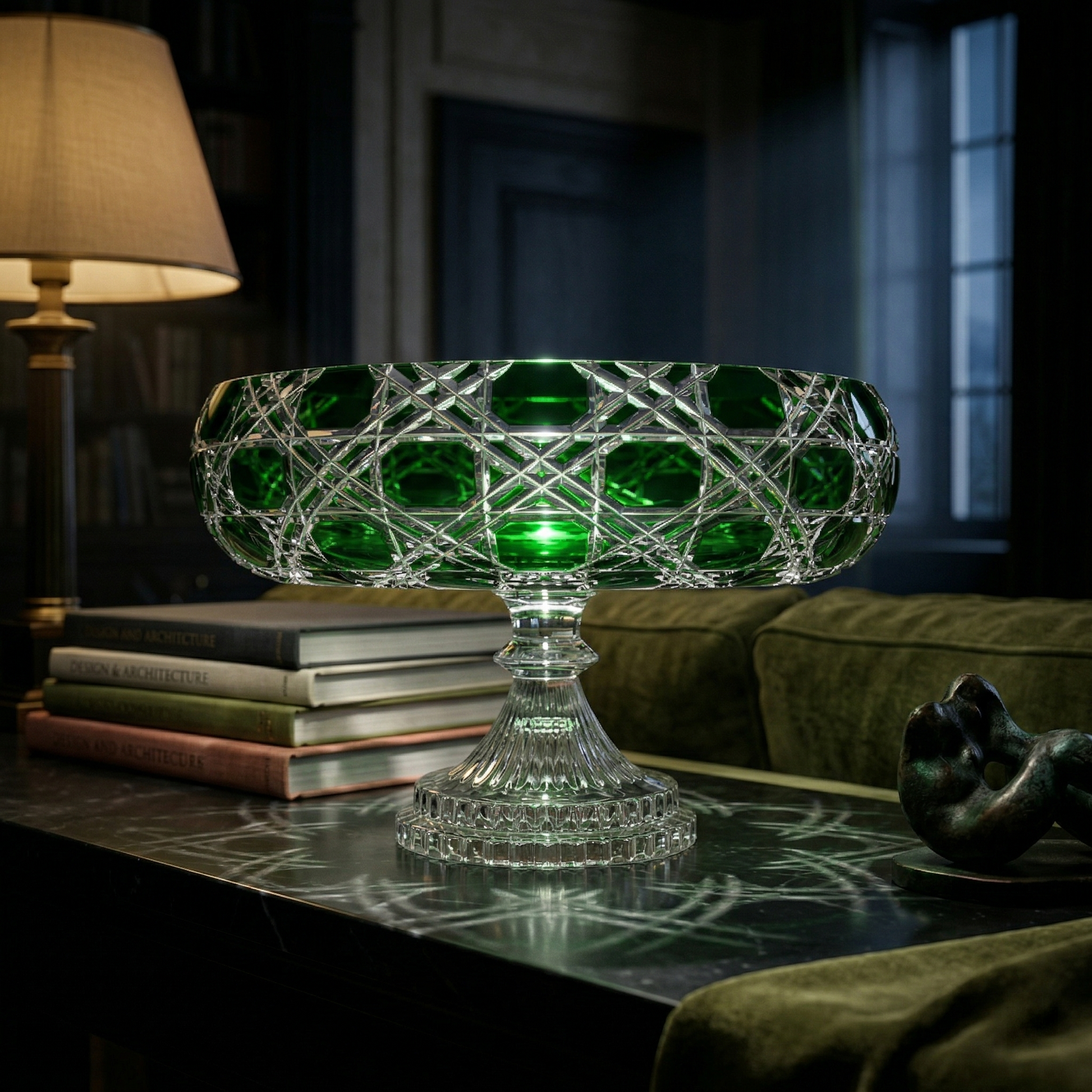 Verdura Pedestal Bowl (Sylvan Emerald) — view 2