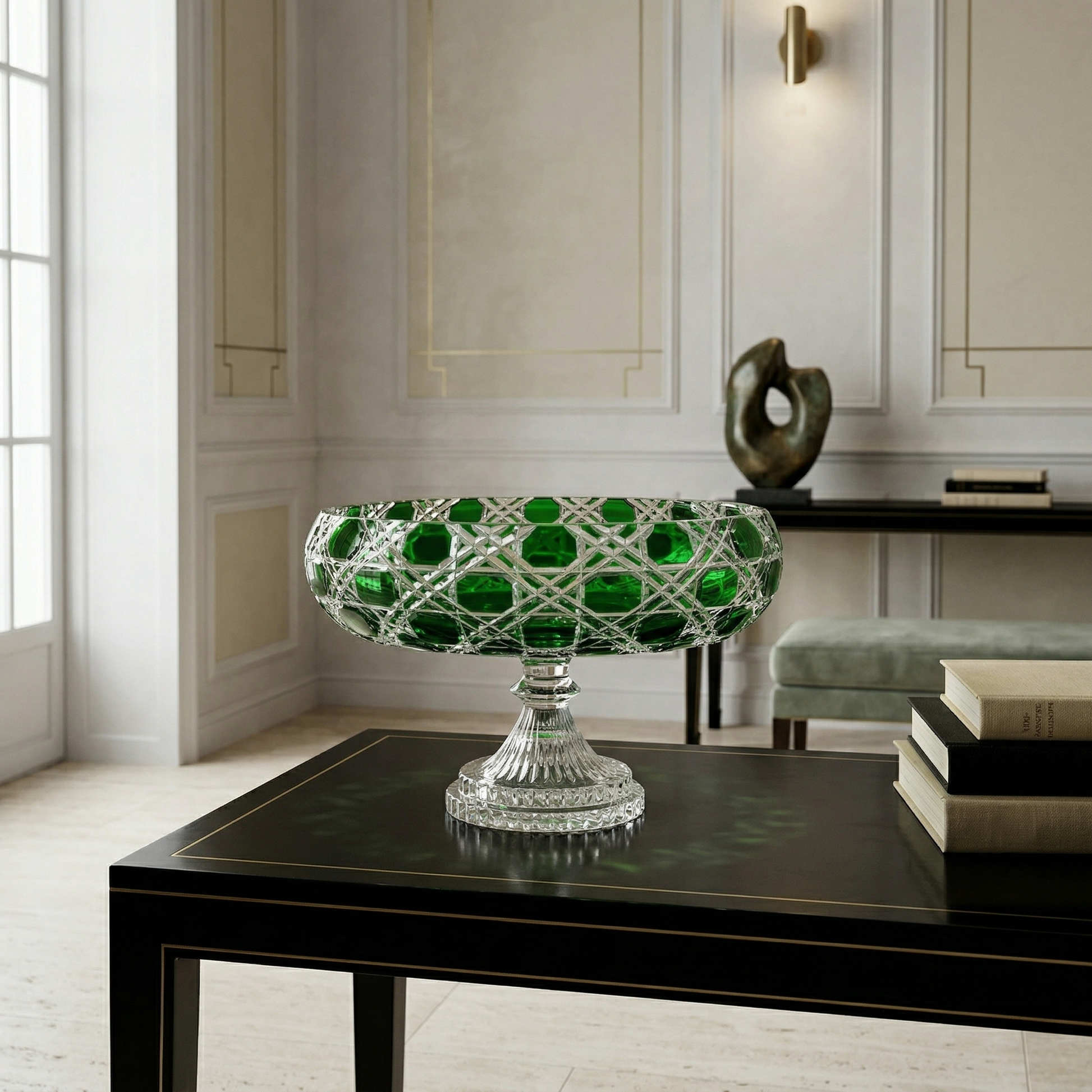 Verdura Pedestal Bowl (Sylvan Emerald) — view 4