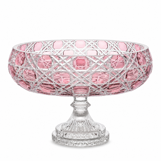 {{ vendor }} Verdura Pedestal Bowl (Orchid Rosé) — handcrafted luxury glassware