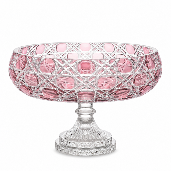 {{ vendor }} Verdura Pedestal Bowl (Orchid Rosé) — handcrafted luxury glassware