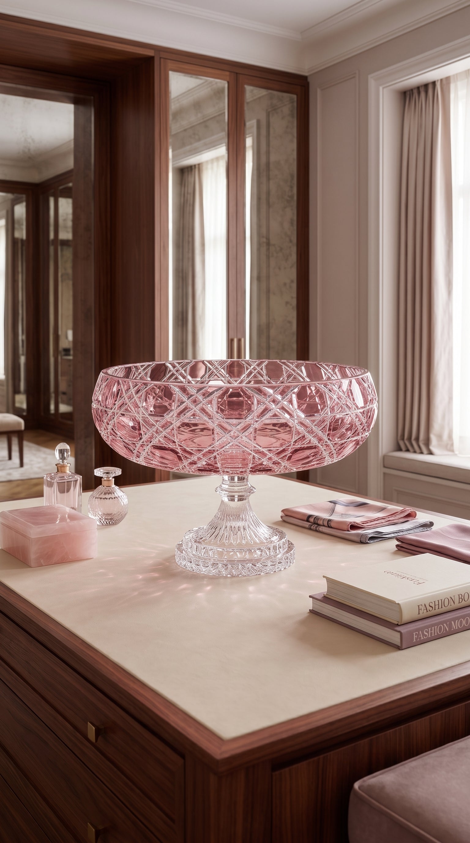 Verdura Pedestal Bowl (Orchid Rosé) — view 4