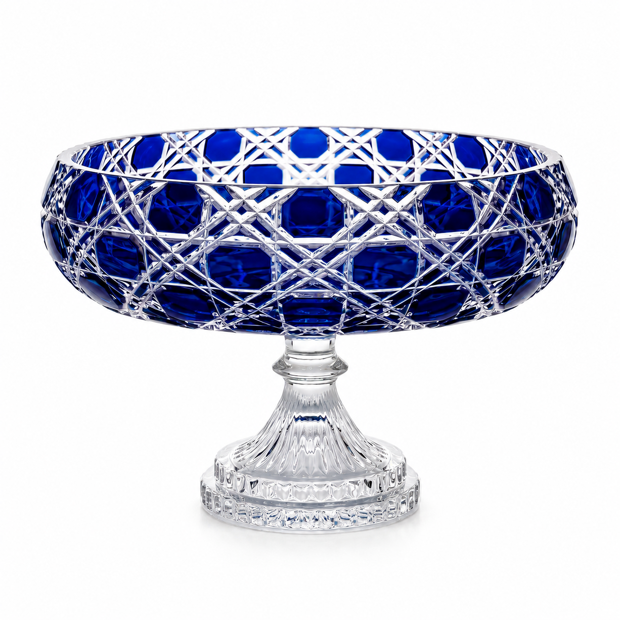 {{ vendor }} Verdura Pedestal Bowl (Midnight Sapphire) — handcrafted luxury glassware