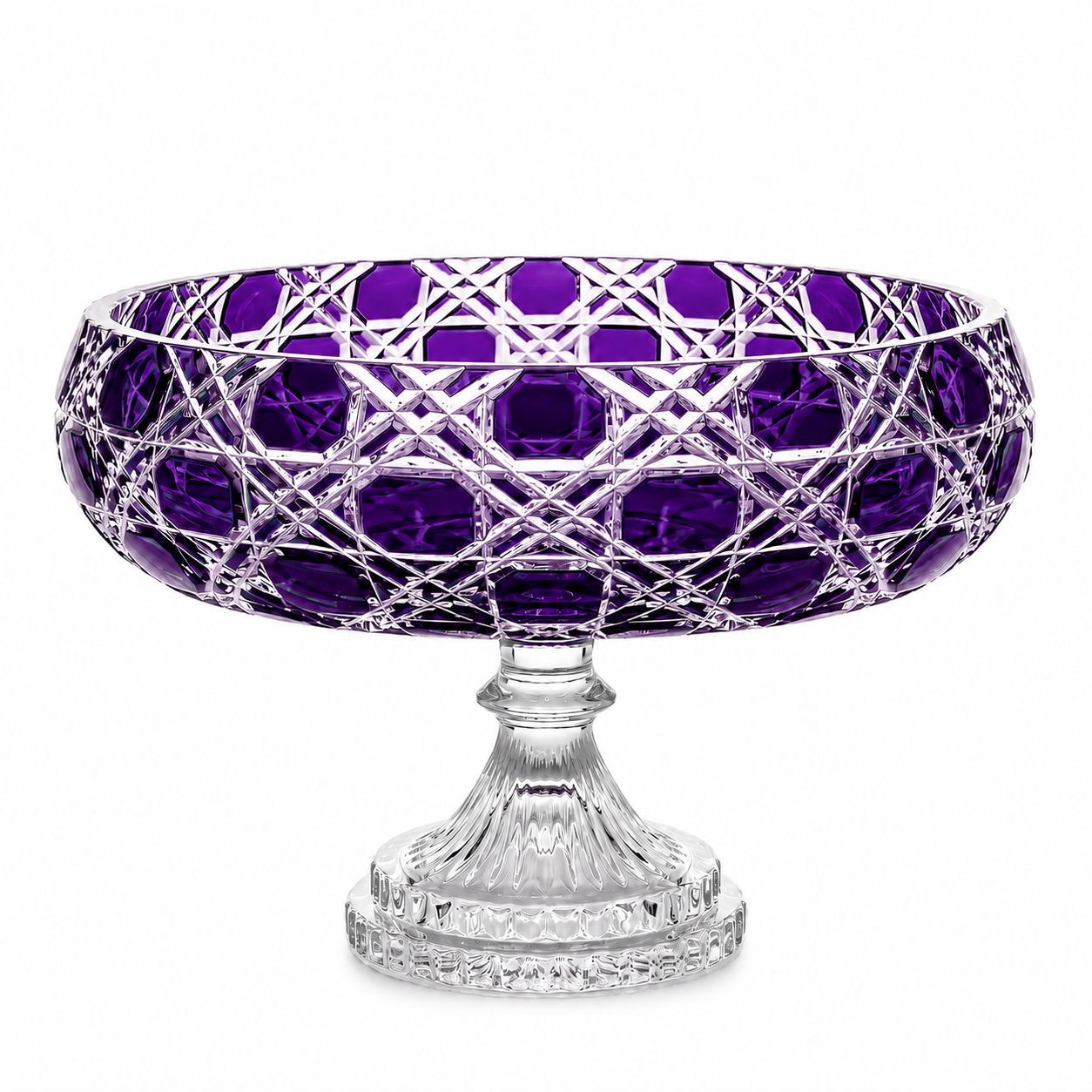 {{ vendor }} Verdura Pedestal Bowl (Regal Violet) — handcrafted luxury glassware