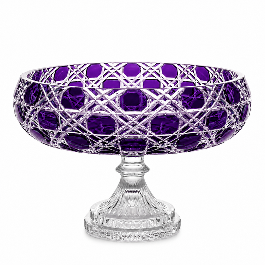 {{ vendor }} Verdura Pedestal Bowl (Regal Violet) — handcrafted luxury glassware