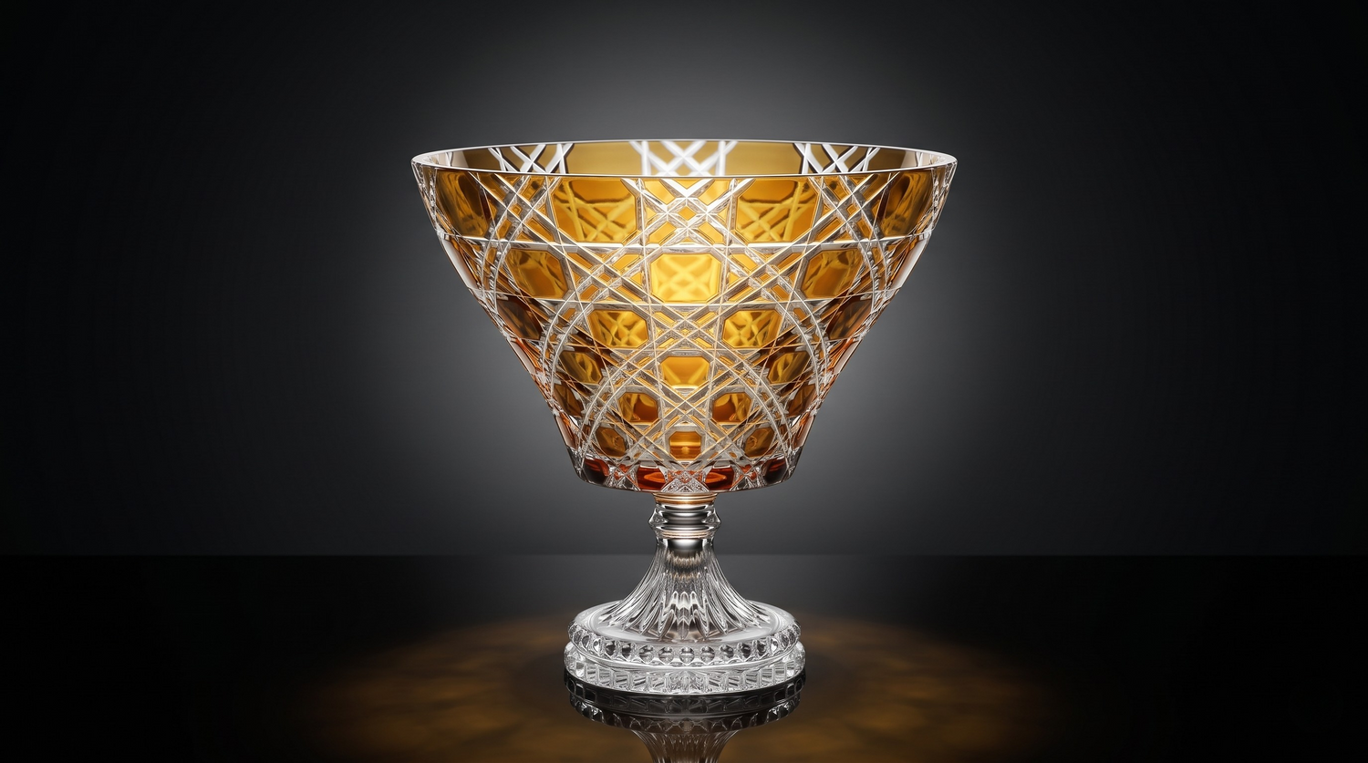 {{ vendor }} Verdura Trumpet Vase (Sunlit Amber) — handcrafted luxury glassware