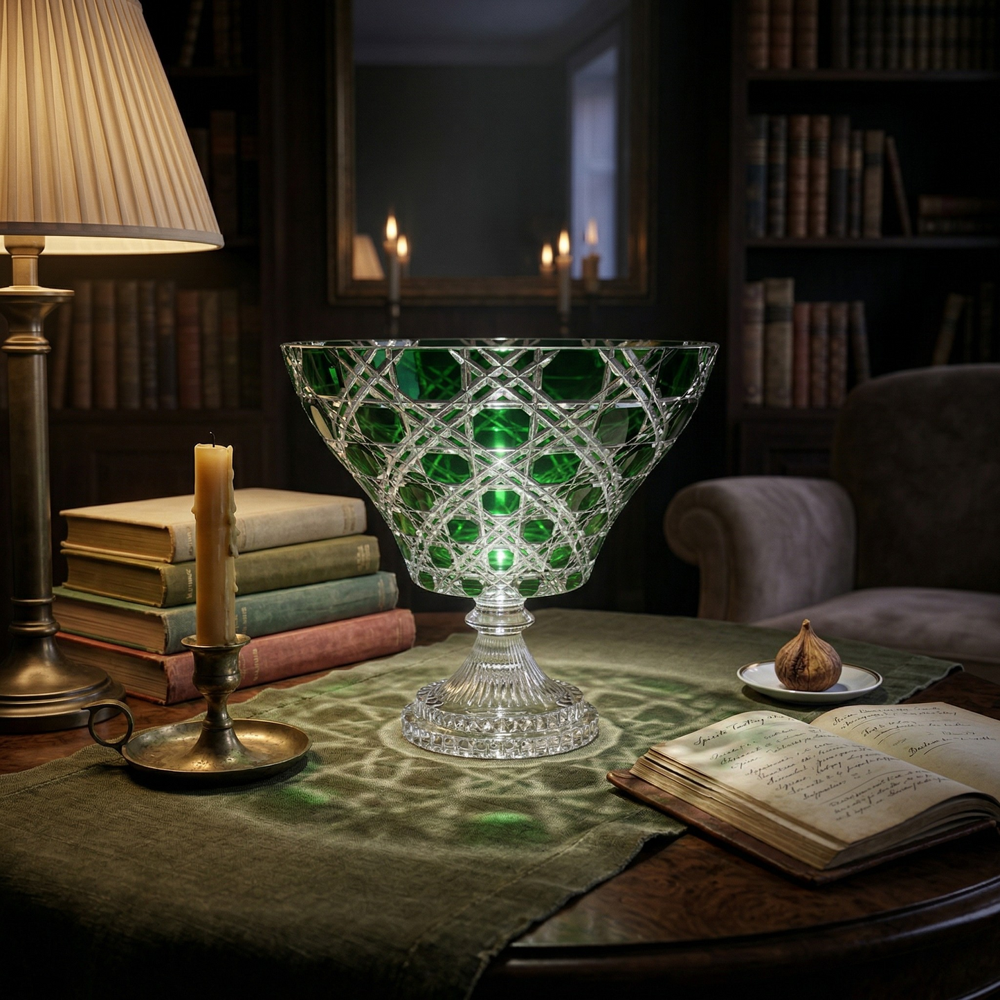 {{ vendor }} Verdura Trumpet Vase (Sylvan Emerald) — handcrafted luxury glassware
