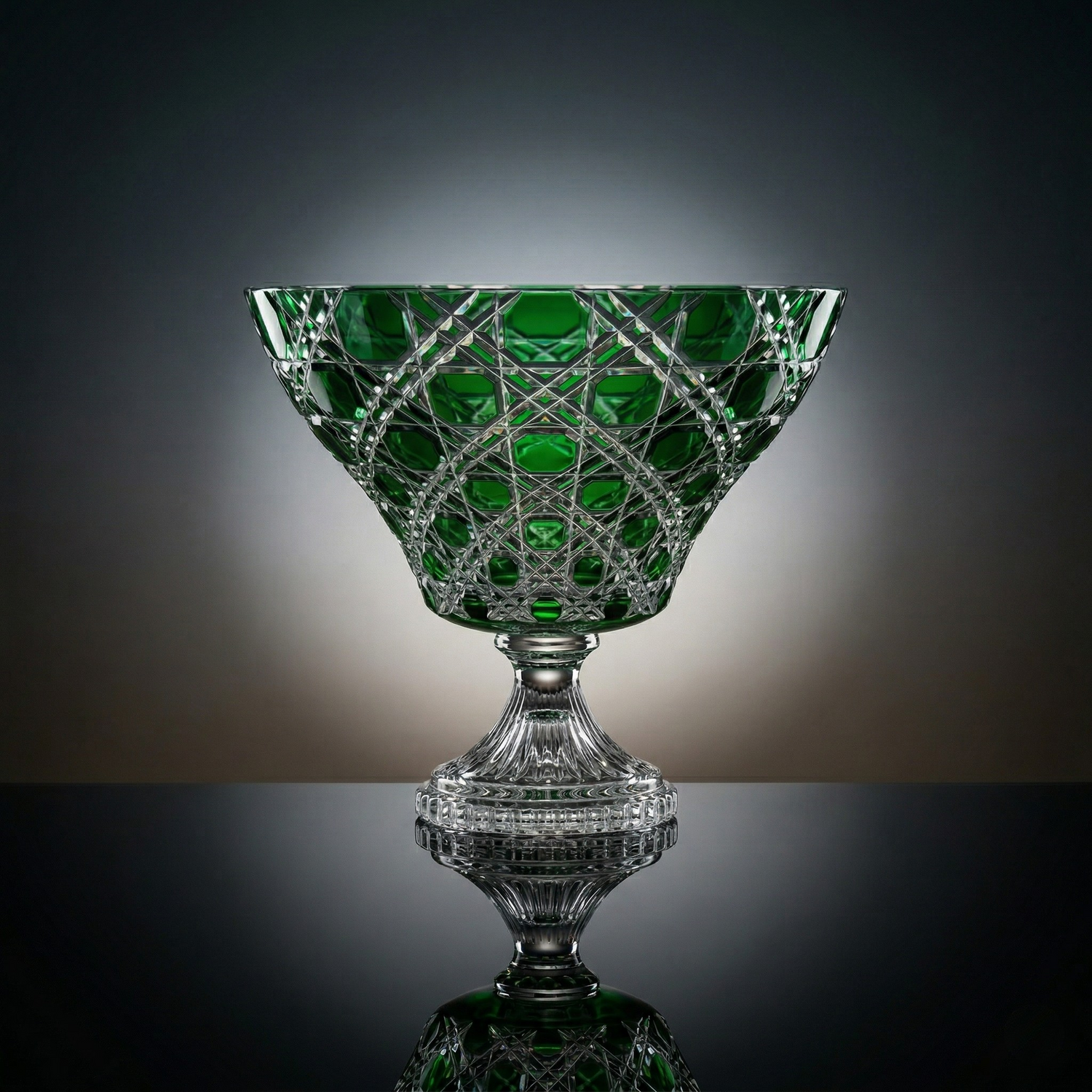 {{ vendor }} Verdura Trumpet Vase (Sylvan Emerald) — handcrafted luxury glassware