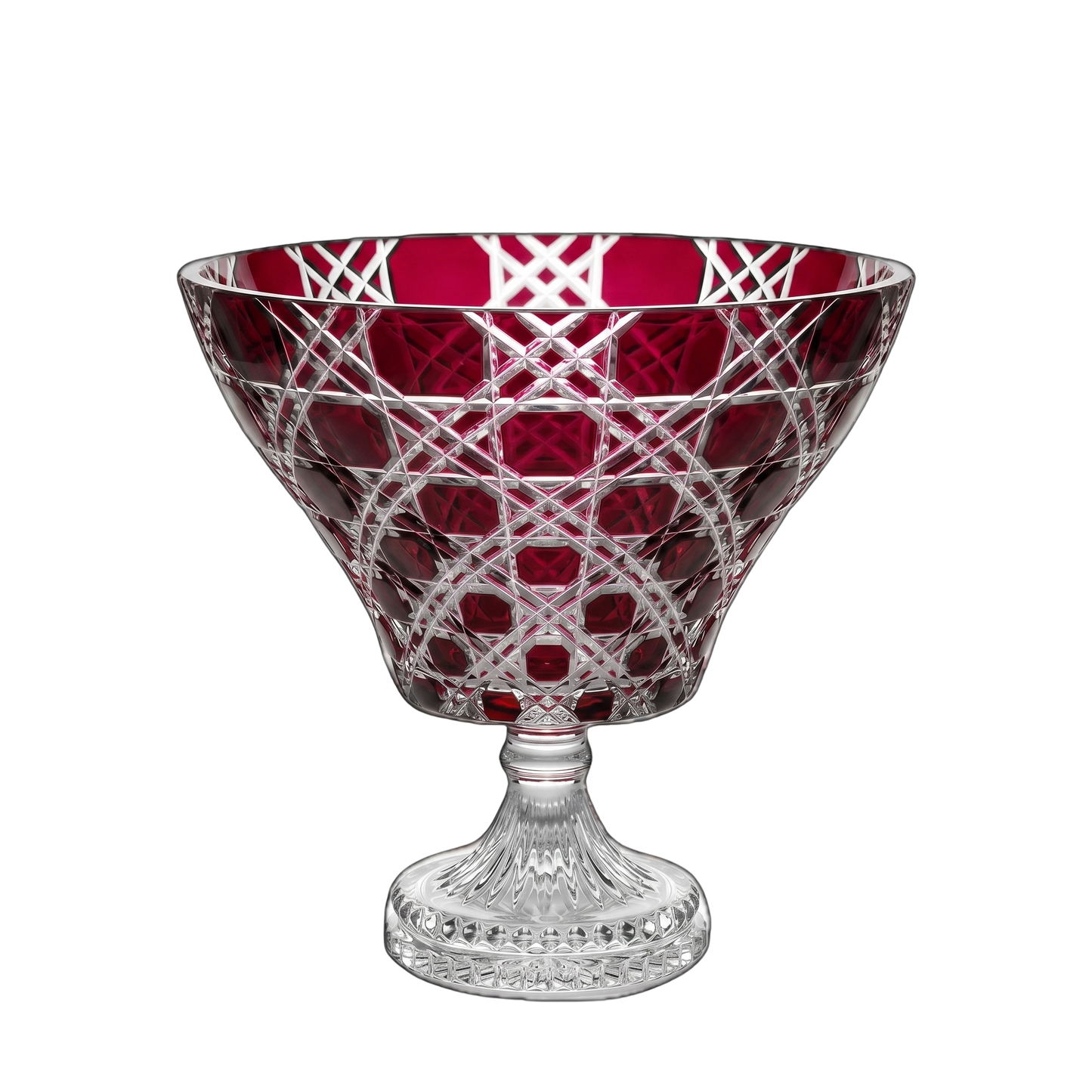 {{ vendor }} Verdura Trumpet Vase (Crimson Red) — handcrafted luxury glassware