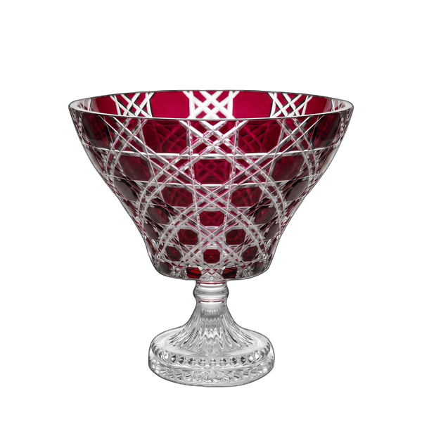 {{ vendor }} Verdura Trumpet Vase (Crimson Red) — handcrafted luxury glassware