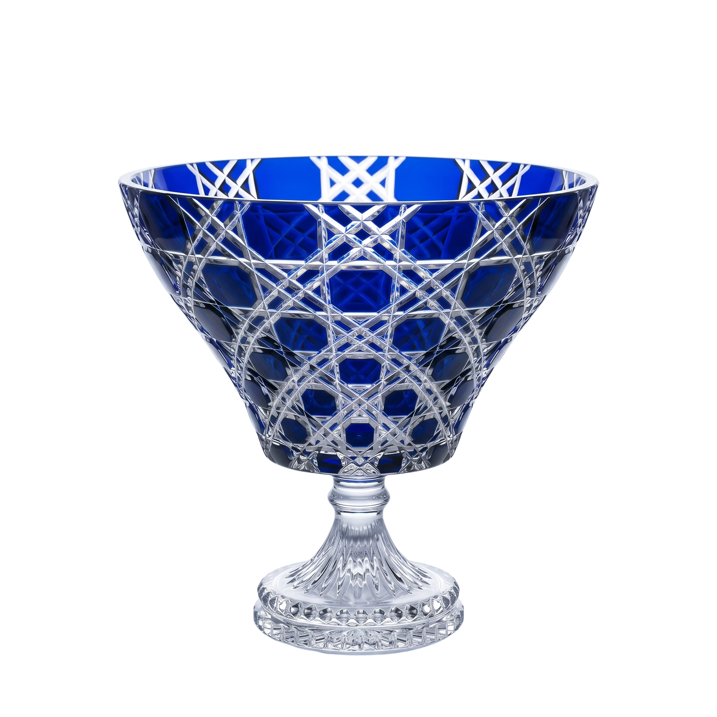 {{ vendor }} Verdura Trumpet Vase (Midnight Sapphire) — handcrafted luxury glassware