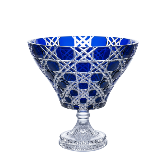 {{ vendor }} Verdura Trumpet Vase (Midnight Sapphire) — handcrafted luxury glassware