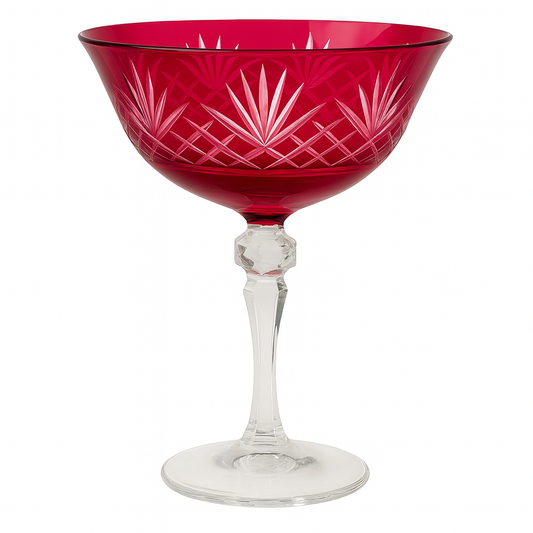 {{ vendor }} Veyra Coupe (Crimson Red) — handcrafted luxury glassware